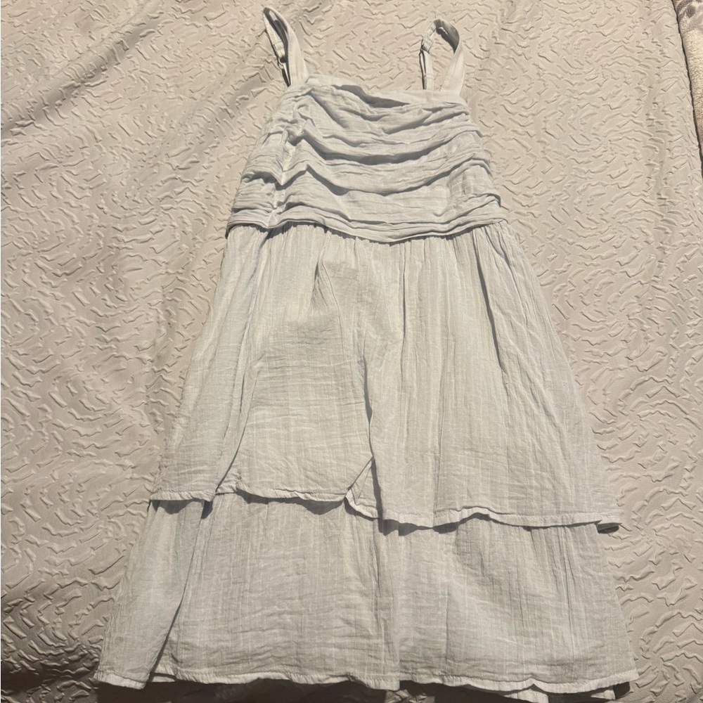 Chic Light Blue Layered Sundress